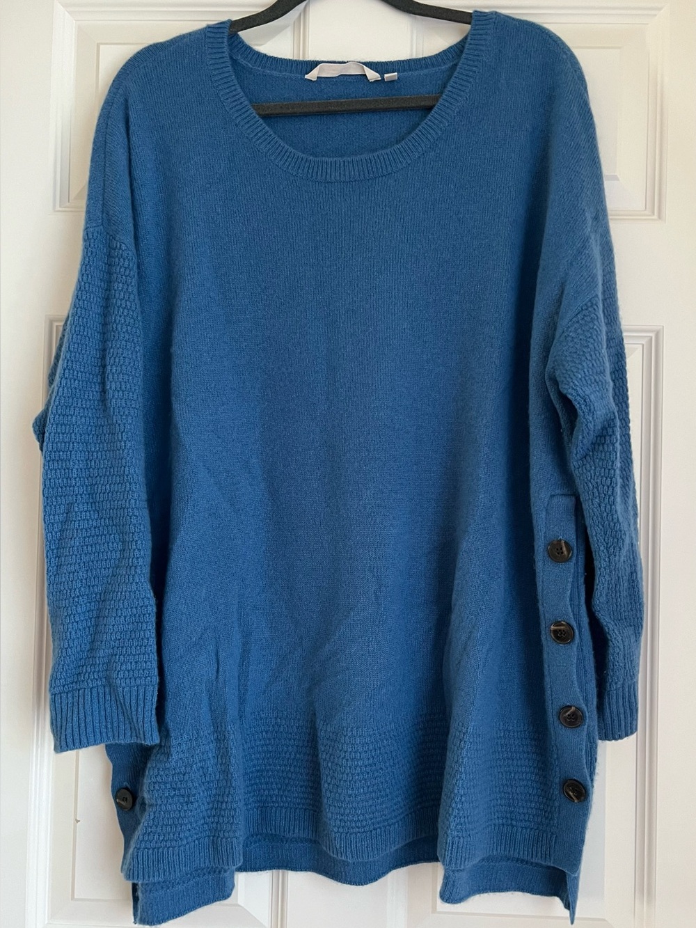 Soft Surroundings 100 %  Blue Cashmere Women's Sweater